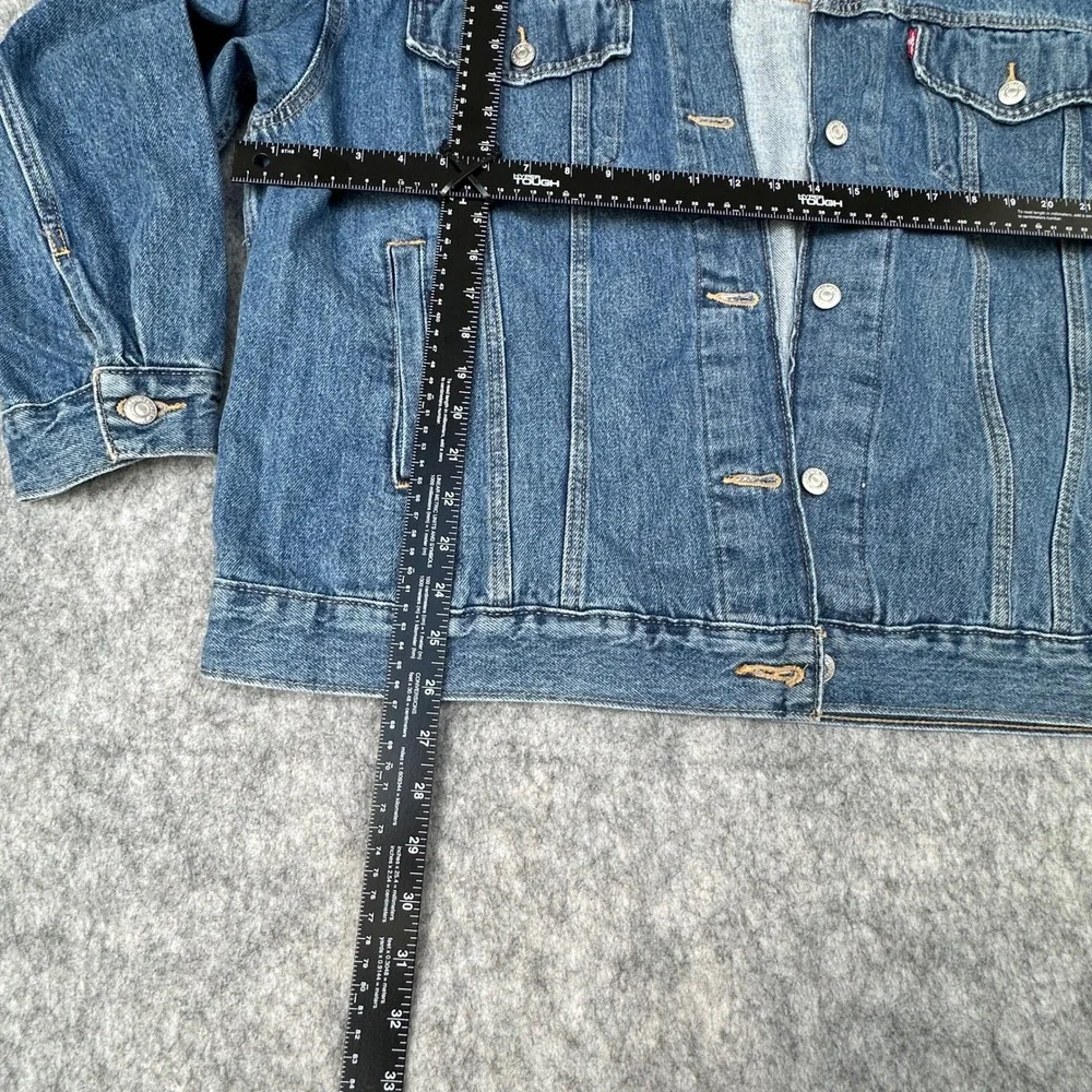 Levis Baggy Trucker Jacket Men's Size X Large Blue Denim New With Tags